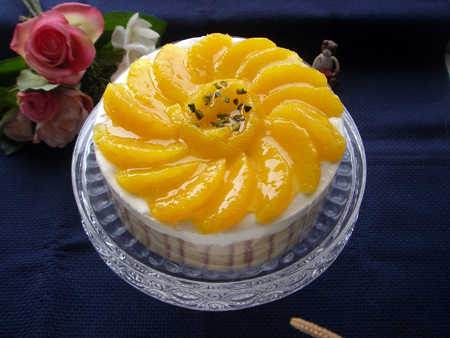 オレンジとホワイトチョコのムース